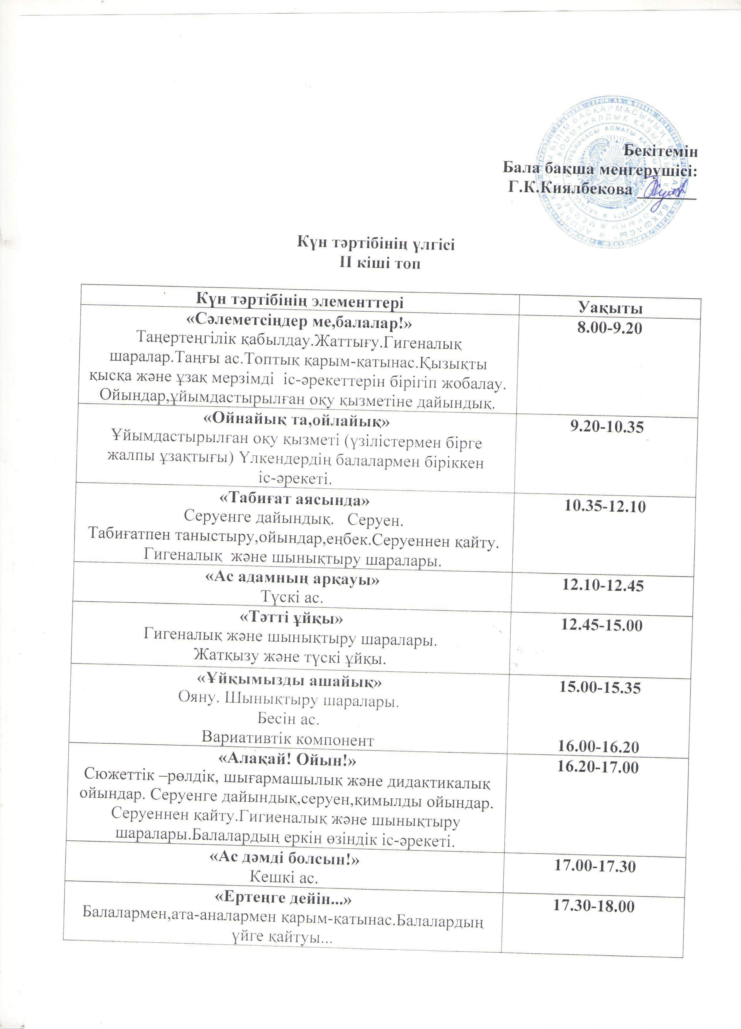 Күн тәртібі